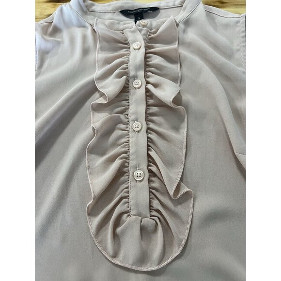 Banana Republic Blouse Sleeveless Blouse Ruffle Size Small Office Career Formal - Picture 3 of 10